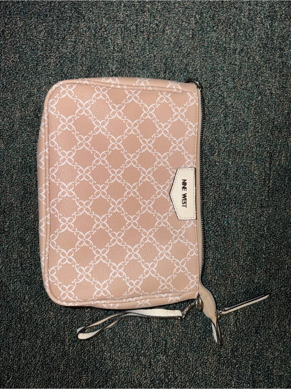 Nine West Blush Icon-Print Zip Wristlet